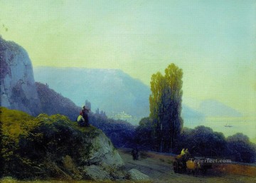 Ivan Aivazovsky on the way to yalta mountain Oil Paintings